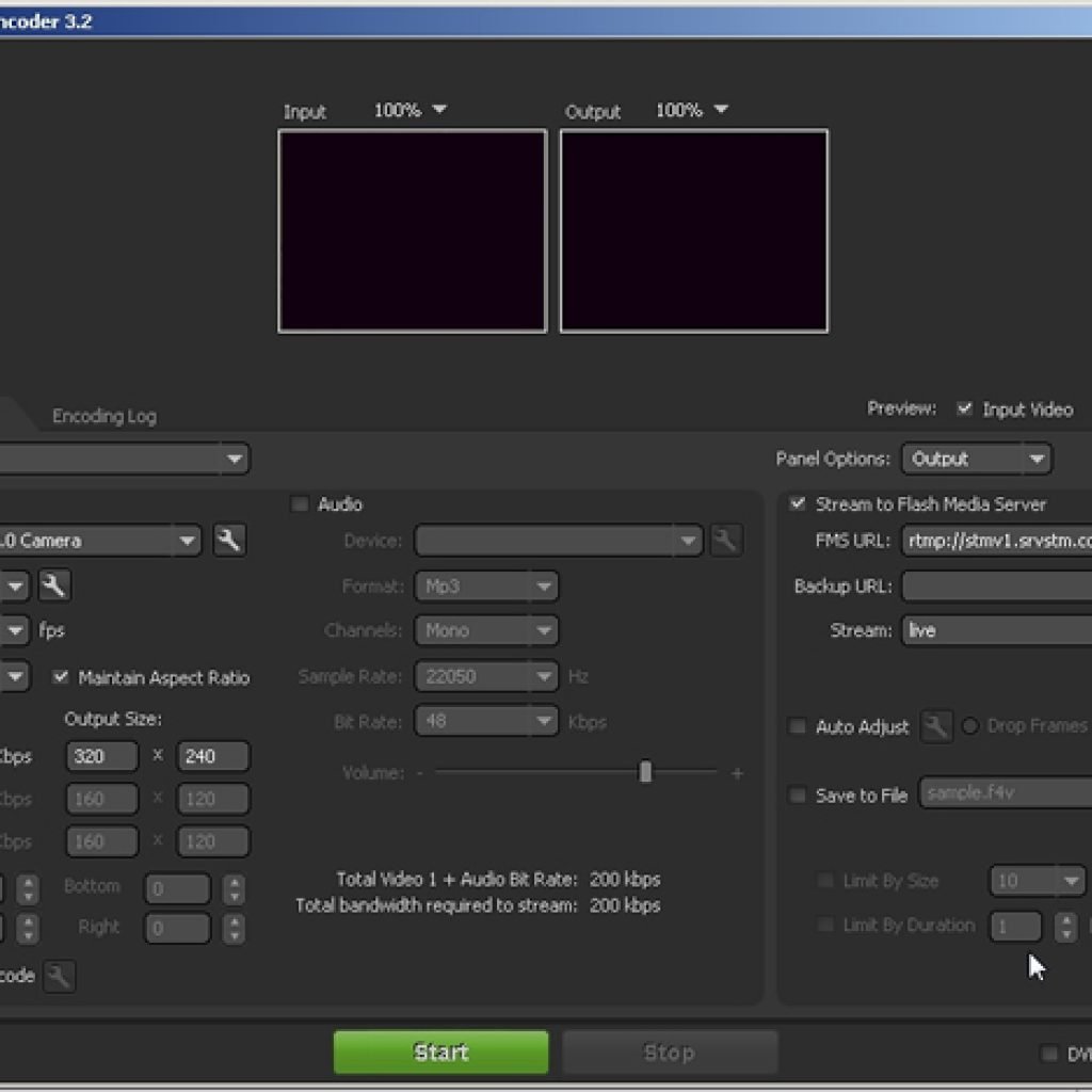 Adobe flash media live encoder настройка